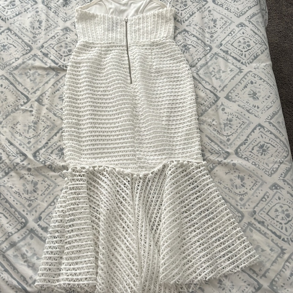 White Midi Dress (Hello Molly) - Size M, Bachelorette White Dress, Bridal Shower - Picture 3 of 3